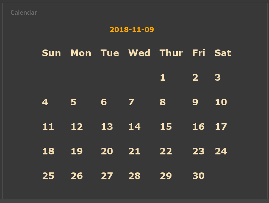 Calendar